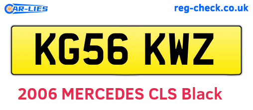 KG56KWZ are the vehicle registration plates.
