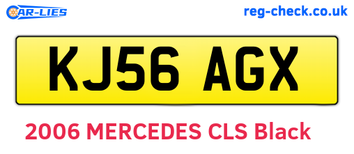 KJ56AGX are the vehicle registration plates.