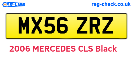 MX56ZRZ are the vehicle registration plates.