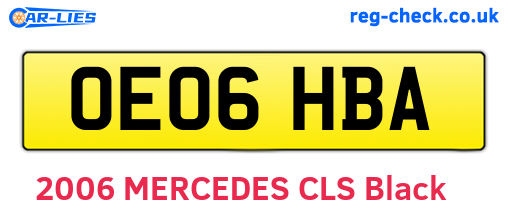 OE06HBA are the vehicle registration plates.
