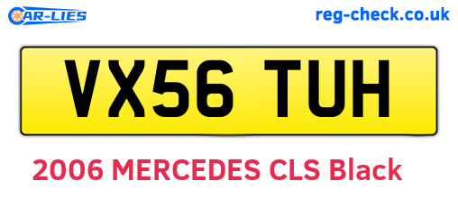 VX56TUH are the vehicle registration plates.