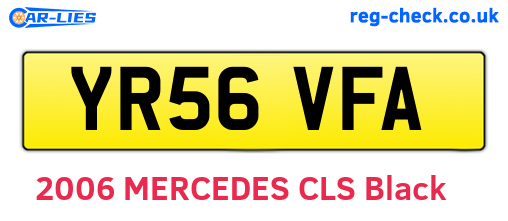 YR56VFA are the vehicle registration plates.