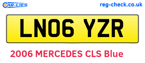 LN06YZR are the vehicle registration plates.