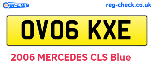 OV06KXE are the vehicle registration plates.