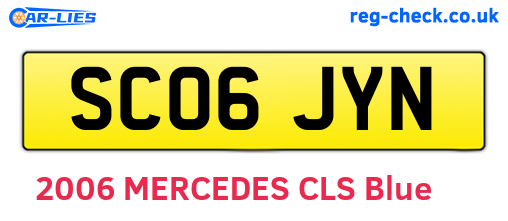 SC06JYN are the vehicle registration plates.