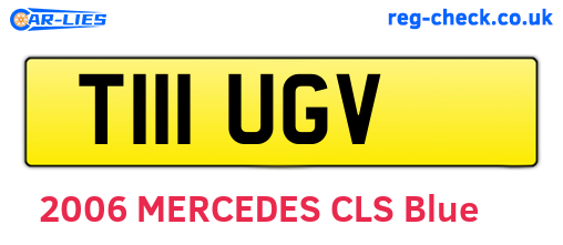 T111UGV are the vehicle registration plates.