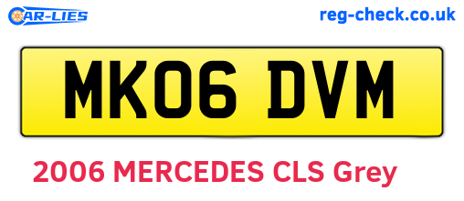 MK06DVM are the vehicle registration plates.