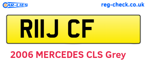 R11JCF are the vehicle registration plates.