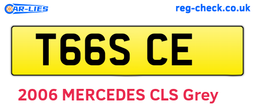 T66SCE are the vehicle registration plates.