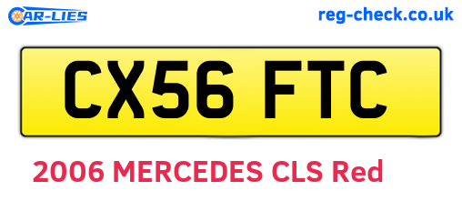 CX56FTC are the vehicle registration plates.