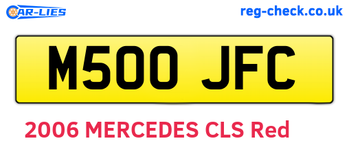 M500JFC are the vehicle registration plates.