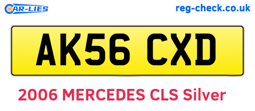 AK56CXD are the vehicle registration plates.