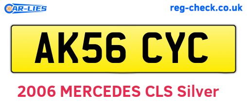 AK56CYC are the vehicle registration plates.