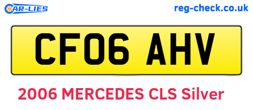 CF06AHV are the vehicle registration plates.