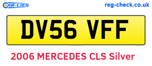 DV56VFF are the vehicle registration plates.