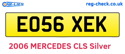 EO56XEK are the vehicle registration plates.