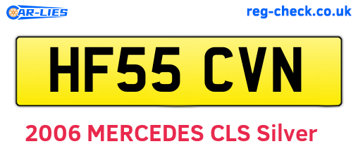 HF55CVN are the vehicle registration plates.