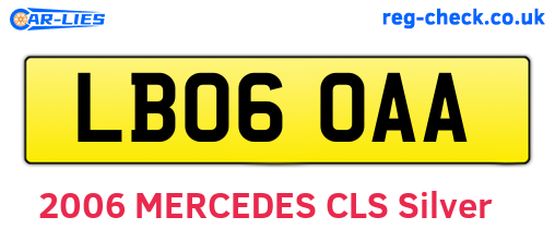 LB06OAA are the vehicle registration plates.