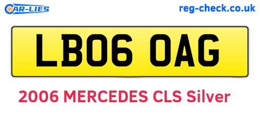 LB06OAG are the vehicle registration plates.