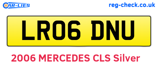 LR06DNU are the vehicle registration plates.