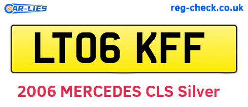 LT06KFF are the vehicle registration plates.