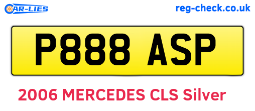 P888ASP are the vehicle registration plates.