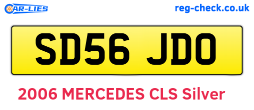 SD56JDO are the vehicle registration plates.