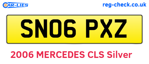 SN06PXZ are the vehicle registration plates.