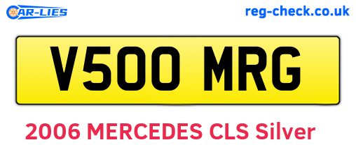 V500MRG are the vehicle registration plates.