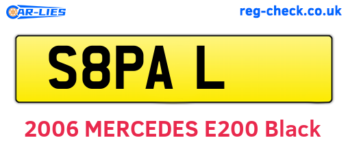 S8PAL are the vehicle registration plates.