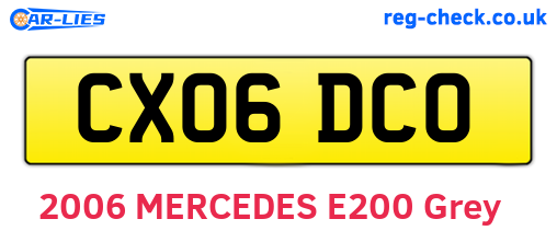 CX06DCO are the vehicle registration plates.