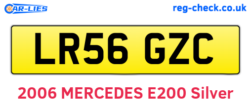 LR56GZC are the vehicle registration plates.