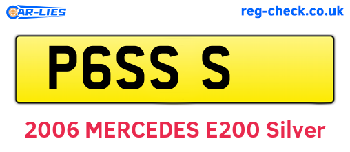 P6SSS are the vehicle registration plates.