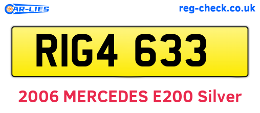 RIG4633 are the vehicle registration plates.
