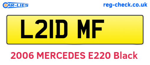 L21DMF are the vehicle registration plates.