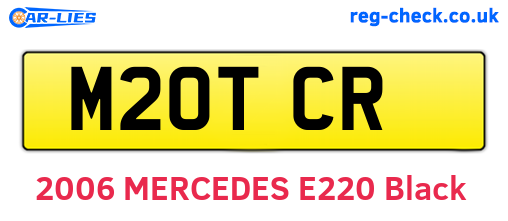 M20TCR are the vehicle registration plates.