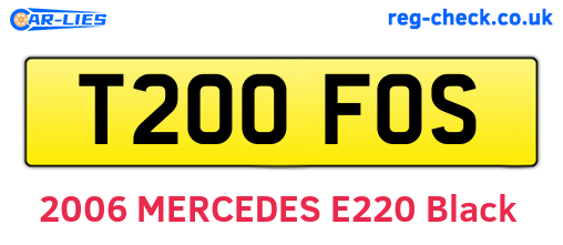 T200FOS are the vehicle registration plates.