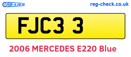 FJC33 are the vehicle registration plates.