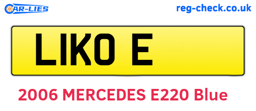 L1KOE are the vehicle registration plates.