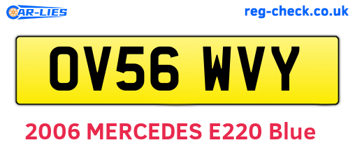 OV56WVY are the vehicle registration plates.