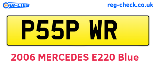 P55PWR are the vehicle registration plates.
