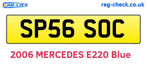 SP56SOC are the vehicle registration plates.