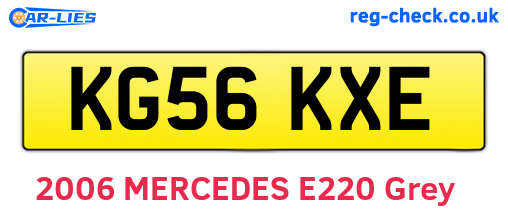 KG56KXE are the vehicle registration plates.