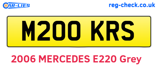 M200KRS are the vehicle registration plates.
