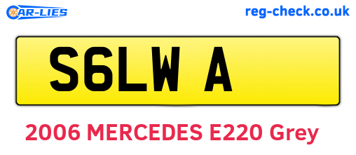 S6LWA are the vehicle registration plates.