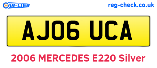 AJ06UCA are the vehicle registration plates.