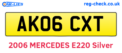 AK06CXT are the vehicle registration plates.