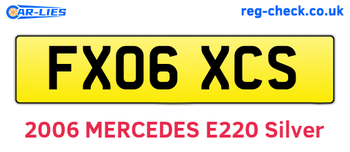 FX06XCS are the vehicle registration plates.