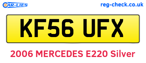 KF56UFX are the vehicle registration plates.