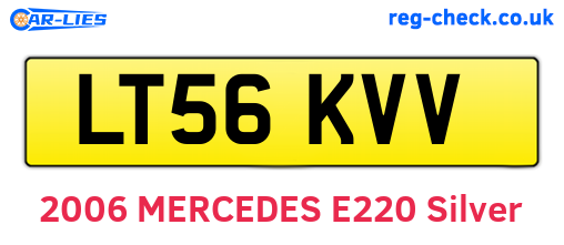 LT56KVV are the vehicle registration plates.